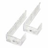 Deflecto Partition Brackets, For Wall Files and File Pockets, 1.5" to 2.5" Thick Walls, Clear OPBKT01